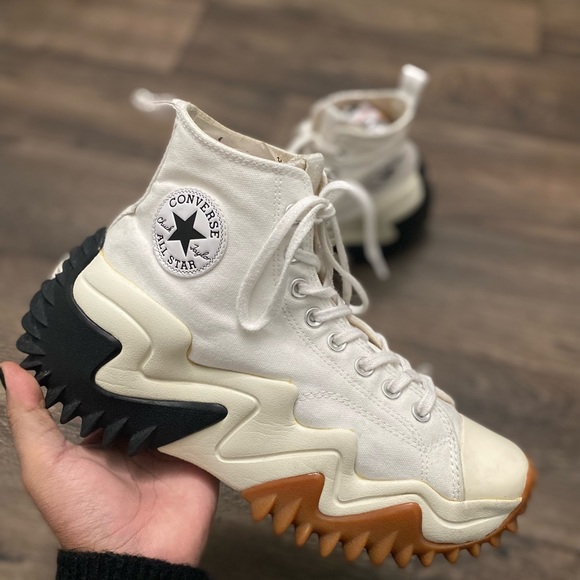 Converse Size 9.5 Run Star Motion White, Gum Honey - Picture 3 of 6